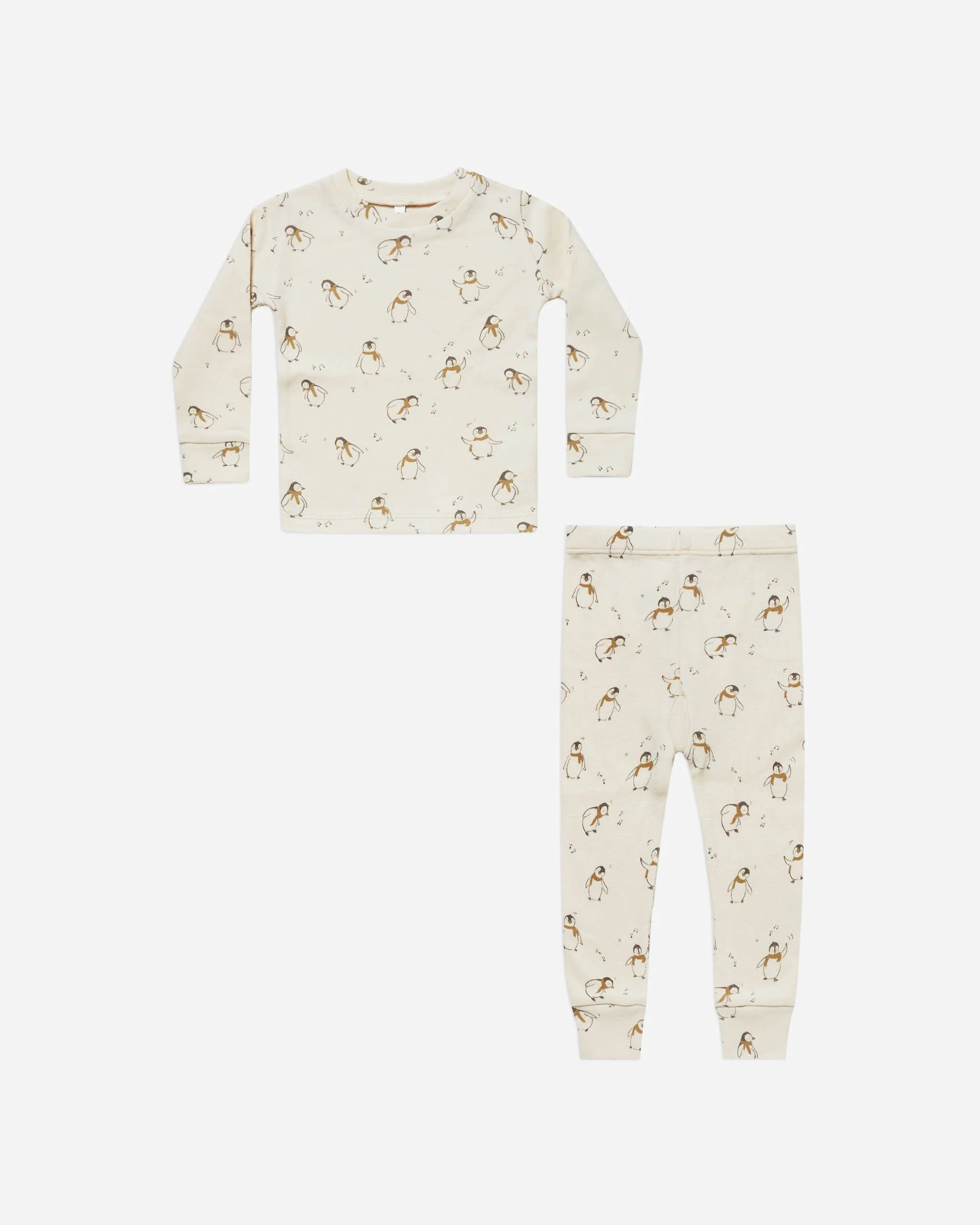 organic long sleeve pajama set || penguins | Rylee + Cru