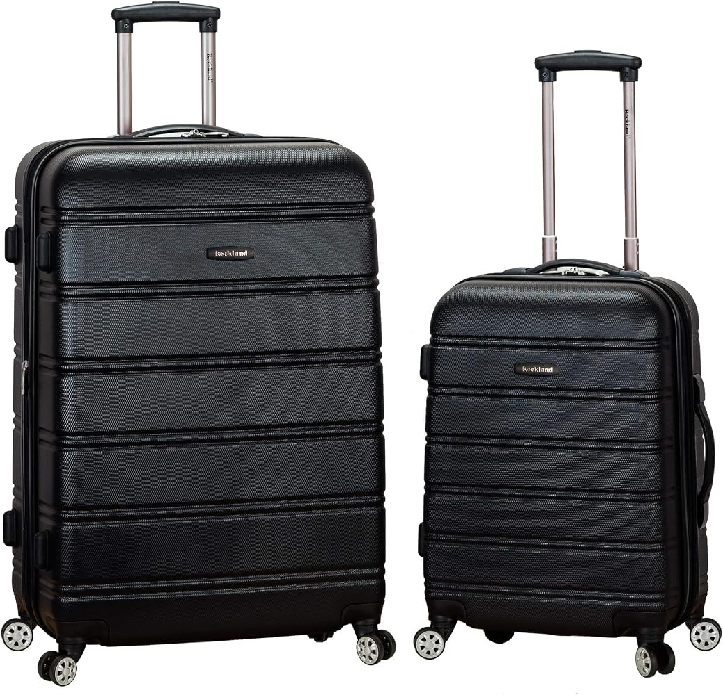 Rockland Melbourne Hardside Expandable Spinner Wheel Luggage, Pink, 2-Piece Set (20/28) | Amazon (US)