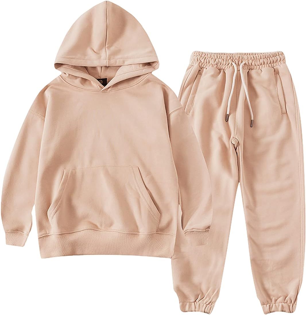 amropi Boy's Hoodie Tracksuit Set Pullover Sweatshirt Jogging Pants 2 Pieces Sweatsuit for Age 3-... | Amazon (CA)