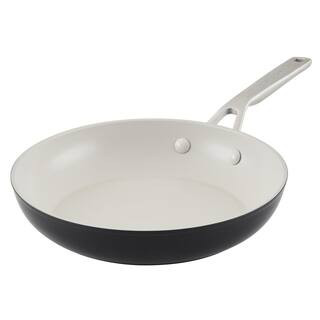 Hard Anodized Ceramic Nonstick 10 in. Aluminum Nonstick Frying Pan in Matte Black | The Home Depot