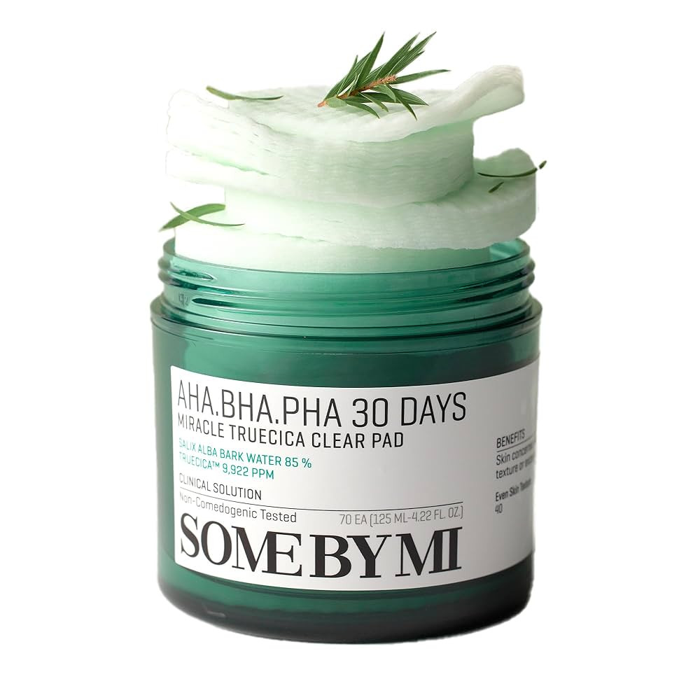 SOME BY MI AHA BHA PHA 30 Days Miracle Truecica Clear Pad – 70 Pads – Korean Exfoliating Cent... | Amazon (US)