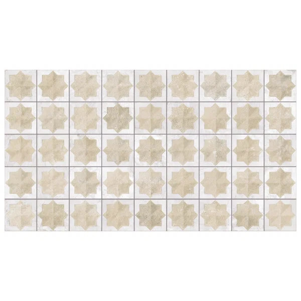 Tetuan Astre 12" x 22" Porcelain Moroccan Wall Tile | Wayfair North America