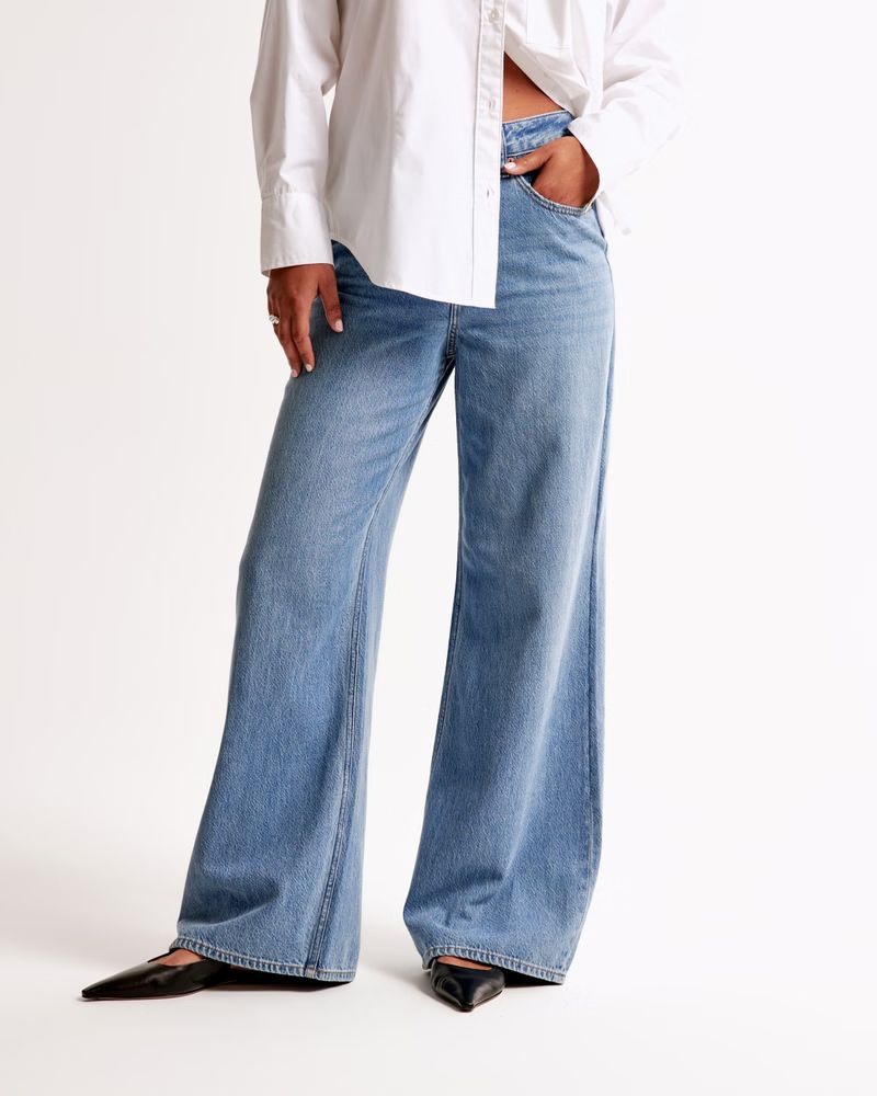 Women's Curve Love High Rise Wide Leg Jean | Women's Bottoms | Abercrombie.com | Abercrombie & Fitch (US)