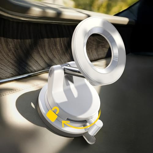 LISEN for Magsafe Car Mount, Cell Phone Holders for Your Car, Magnetic Car Accessories for Women Men Jeep Truck, Vacuum Gifts for iPhone 17 Pro Max 16 15 14 13 12, Samsung S25, Pearl White | Amazon (US)