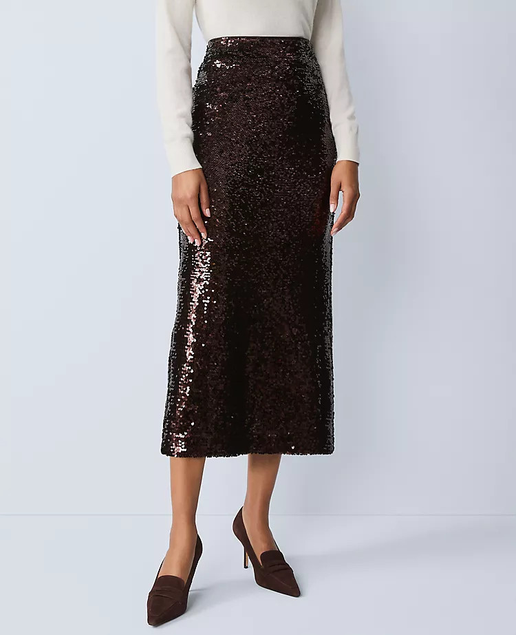 Studio Collection Sequin Pencil Skirt | Ann Taylor