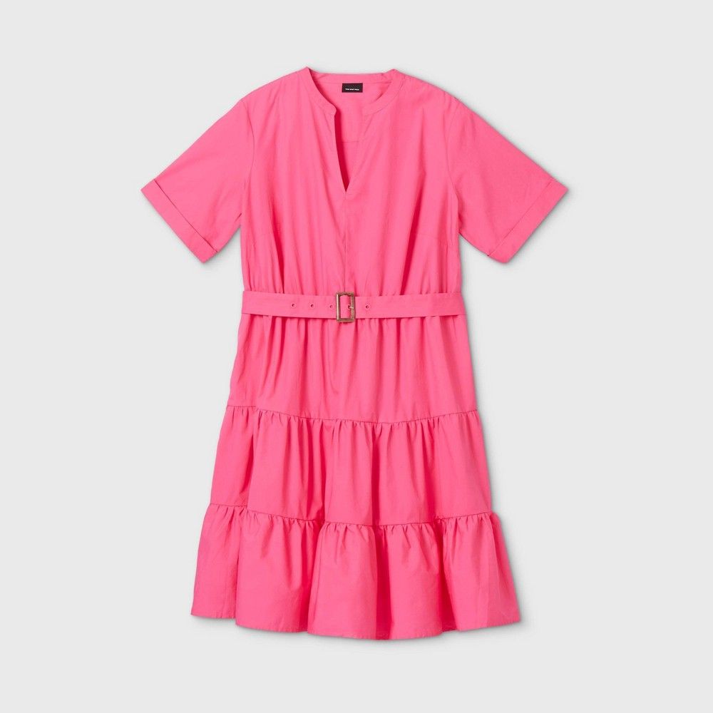 Women's Plus Size Short Sleeve Dress - Who What Wear Pink 4X | Target