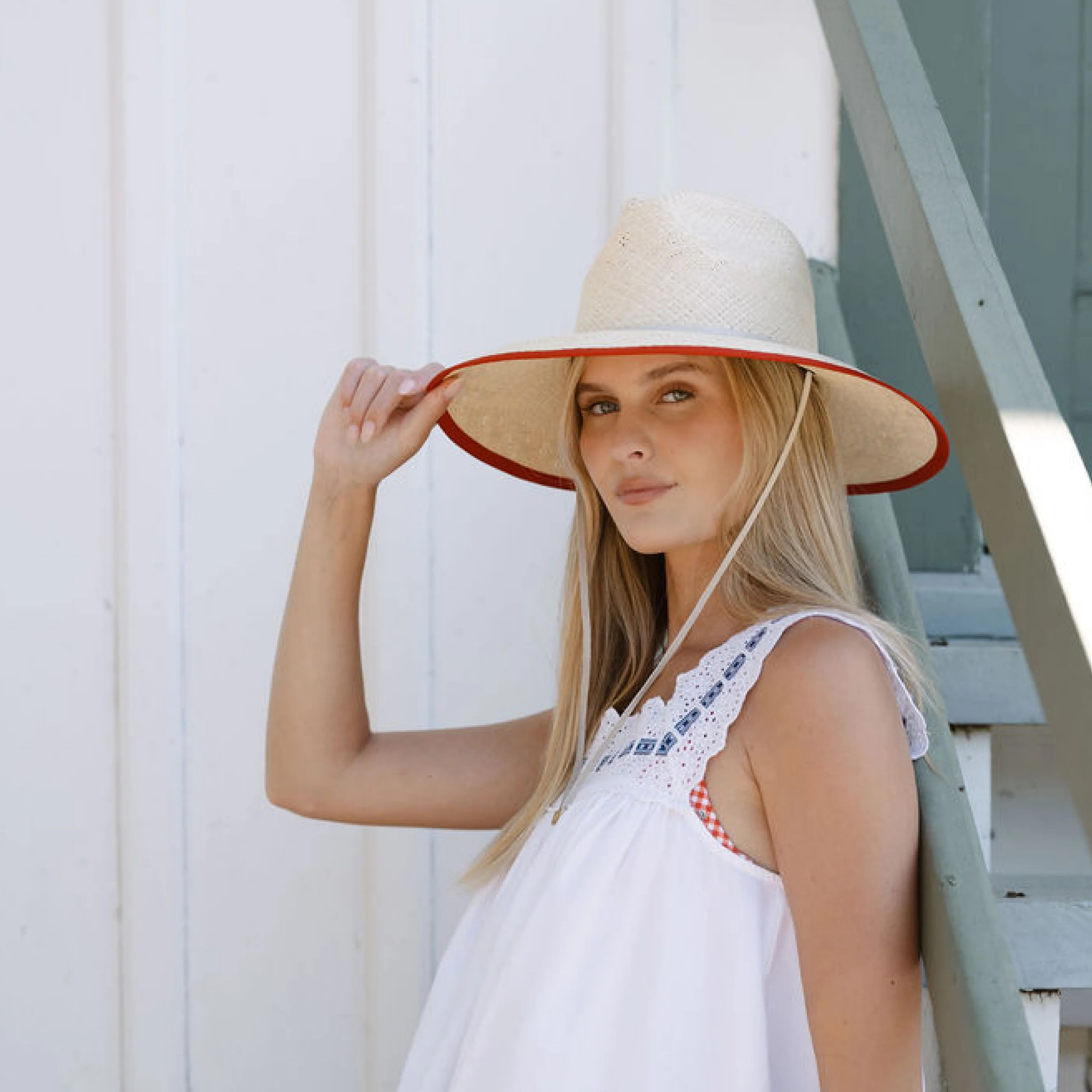 freya natural and red fiji hat | Minnow