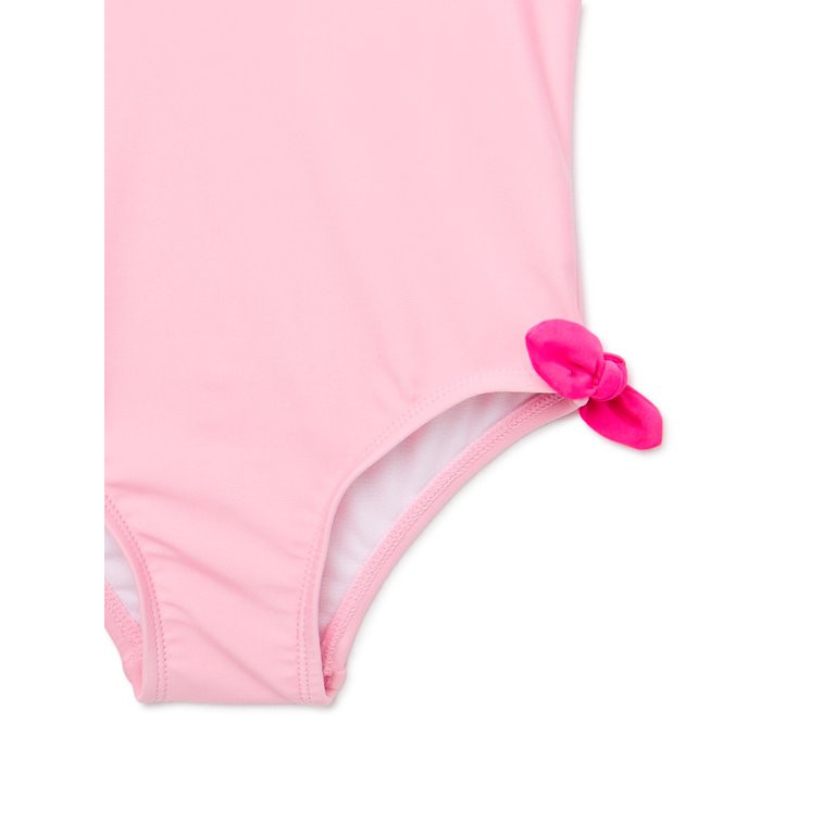 Wonder Nation Toddler Girl One-Piece Swimsuit, Sizes 12M-5T | Walmart (US)