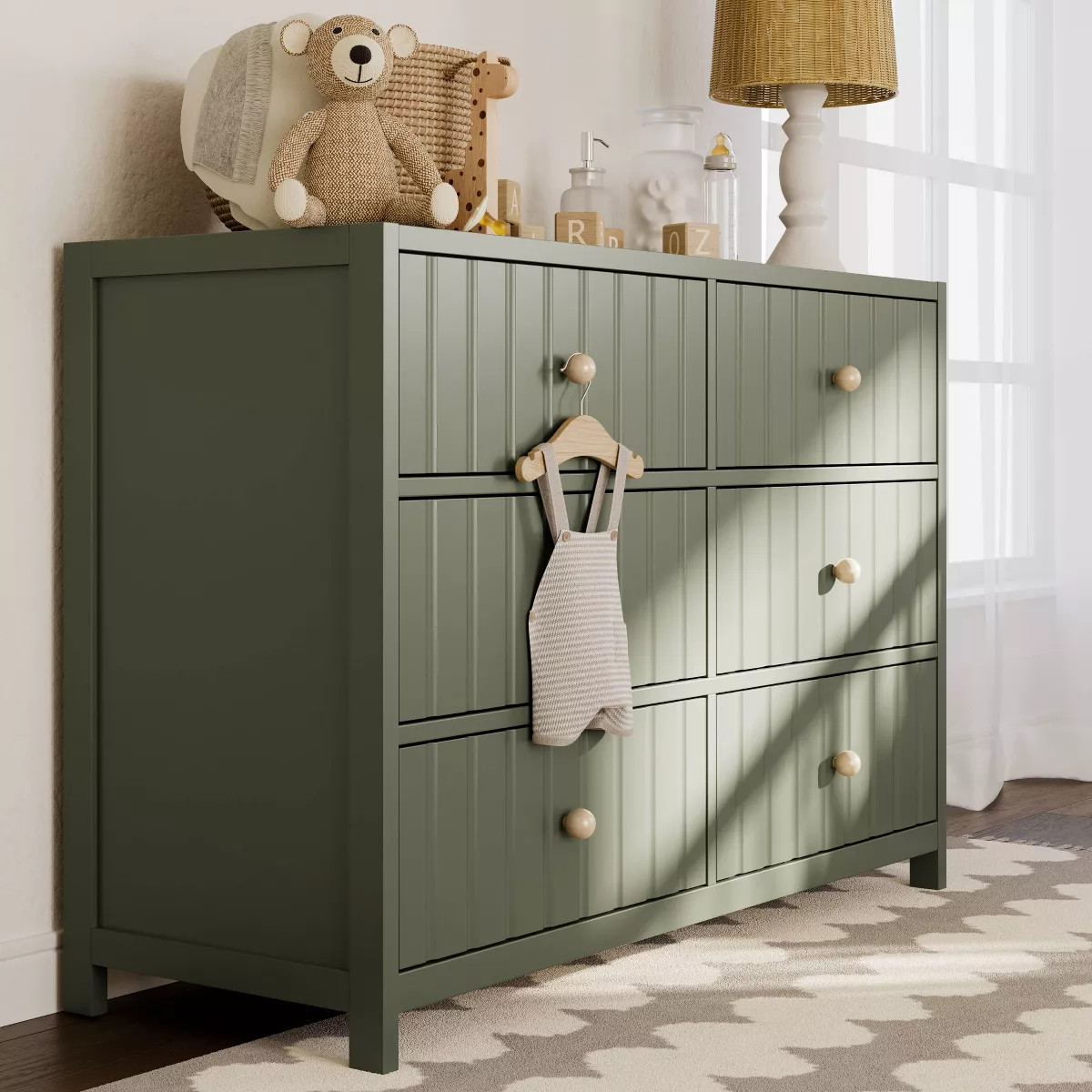 Graco Teddi 6-Drawer Double Dresser - Olive | Target
