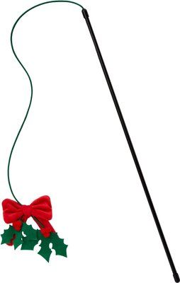 Frisco Holiday Mistletoe Teaser Wand Cat Toy with Catnip | Chewy.com