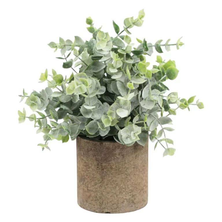 Artificial Potted Plant Greenery Bonsai Small Fake Plants for Bathroom Decor Eucalyptus | Walmart (US)