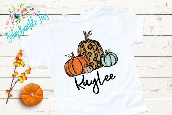 Pumpkin Shirt // Personalized Name T-Shirt // Pumpkin Patch // Custom Name // Thanksgiving // Tod... | Etsy (US)