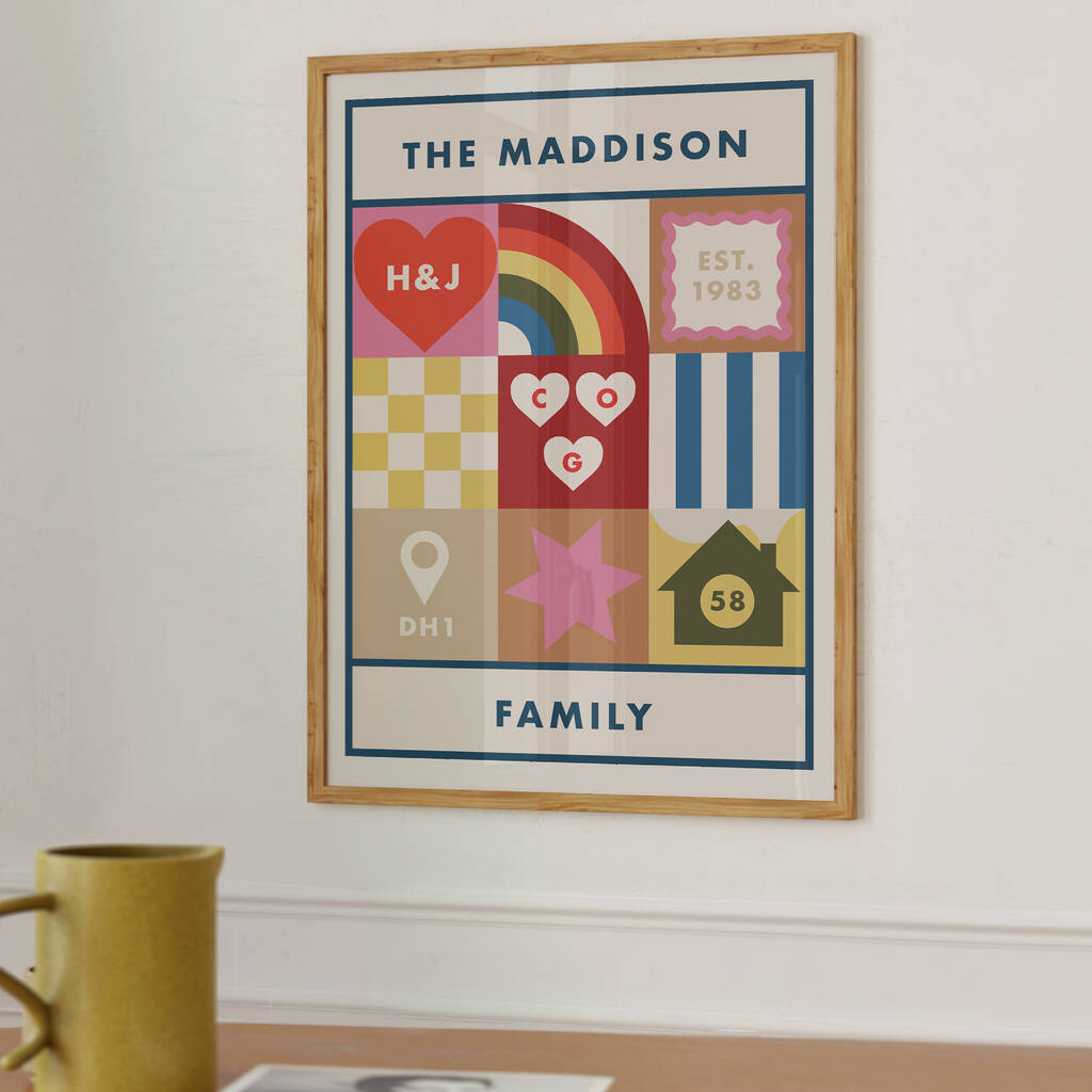 Pop Art Personalised Family Print | Not On The High Street