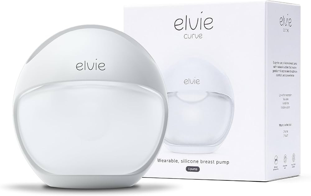 Elvie Curve - Manual Wearable Breast Pump - Hands-Free, Kick-Proof, Portable Silicone Pump that C... | Amazon (US)
