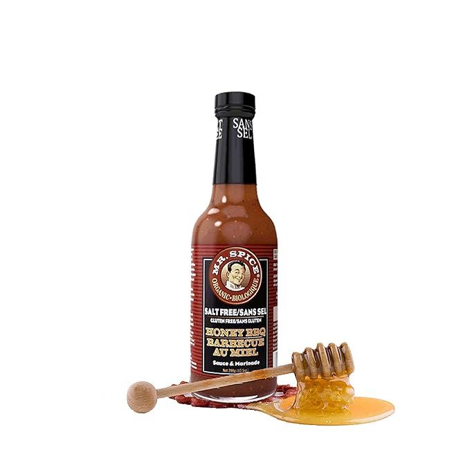 Mr. Spice Organic Honey BBQ Sauce - Salt-Free Barbecue Sauce - Fat-Free Marinade - Gluten-Free - ... | Amazon (US)
