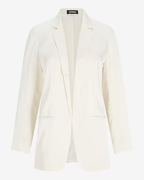 Satin Boyfriend Blazer | Express