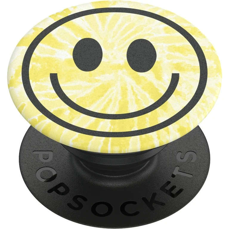 Popsockets Grip with Swappable Top for Cell Phones, PopGrip Tie Dye Smiley | Walmart (US)