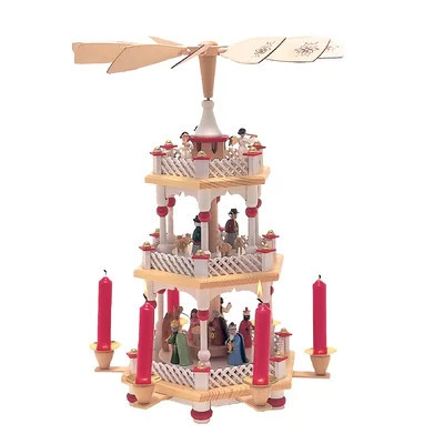 3 Tier Nativity Scene and Holy Family Pyramid Metal Candelabra | Wayfair North America