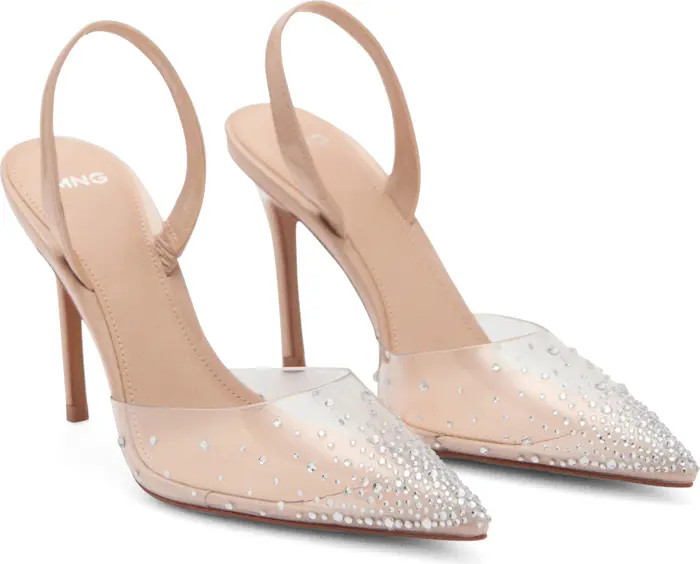 Transparent Rhinestone Pointed Toe Pump (Women) | Nordstrom