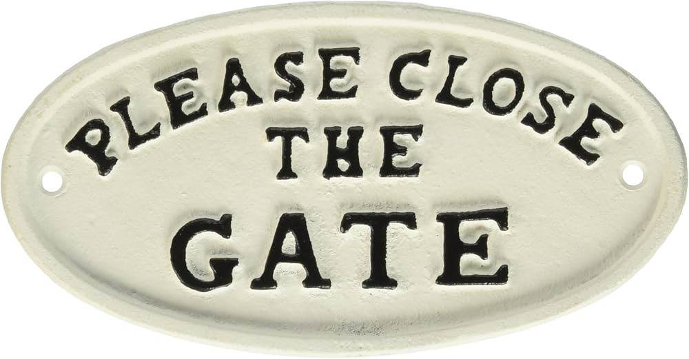 Abbott 27-FORGE/37 Collection Oval Close The Gate Sigh | Amazon (CA)