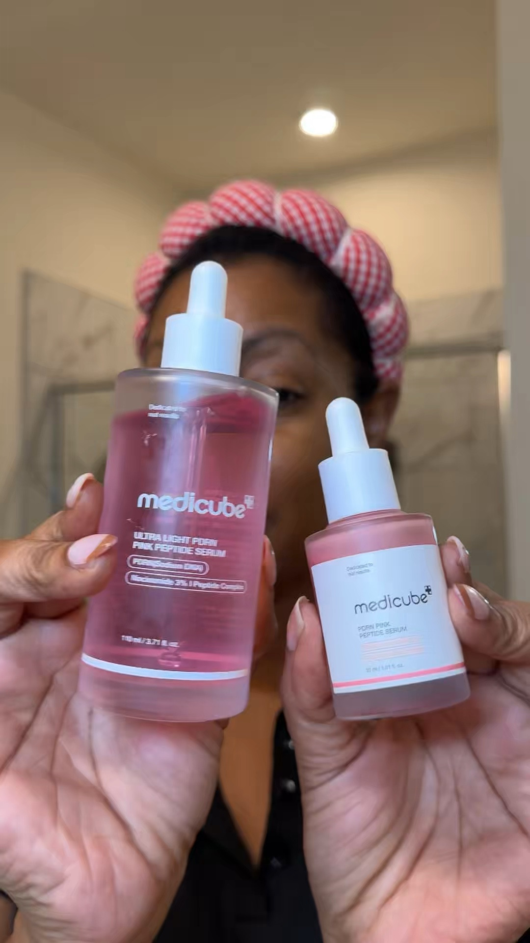 Comparing the Medicube PDRN Pink Peptide Serum vs. the new Ultra Light PDRN Pink Peptide Serum 💕 The Ultra Light has a thinner, more watery texture that absorbs quickly, while the original feels a little thicker and more moisturizing on my skin. I tested one on each side of my face so you can see the texture difference and decide which Medicube serum fits your skincare routine best.

#medicube #koreanskincare #kbeauty #pdrn #skincareroutine #skincareover40 #beautyover40

#LTKselfcare #LTKBeauty #LTKgrwm