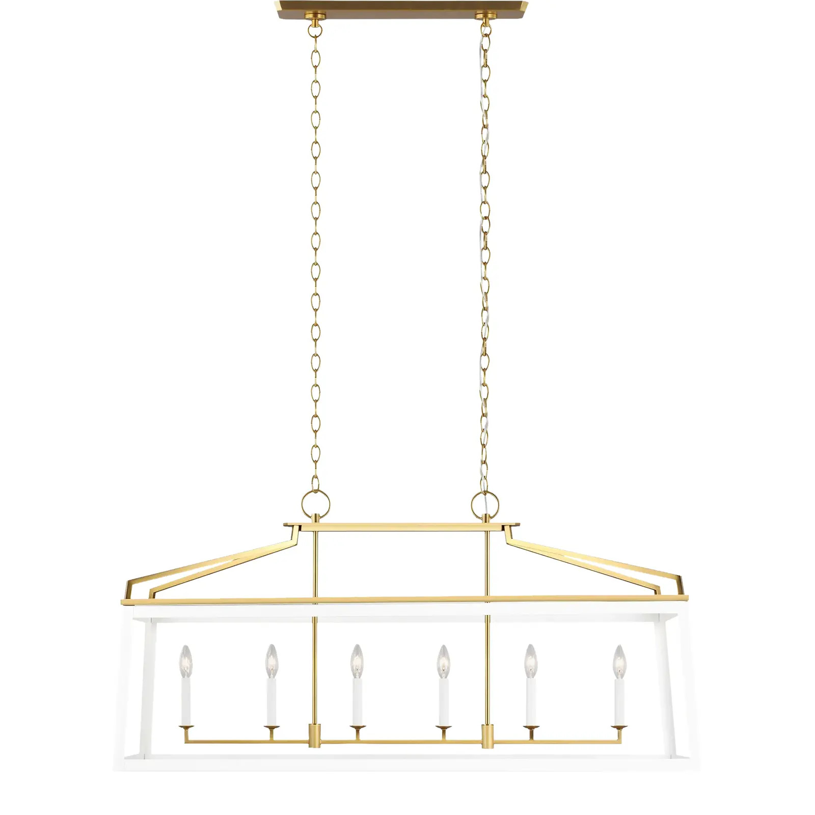 Chapman & Myers by Generation Lighting Carlow Linear Lantern, Matte White | Chairish