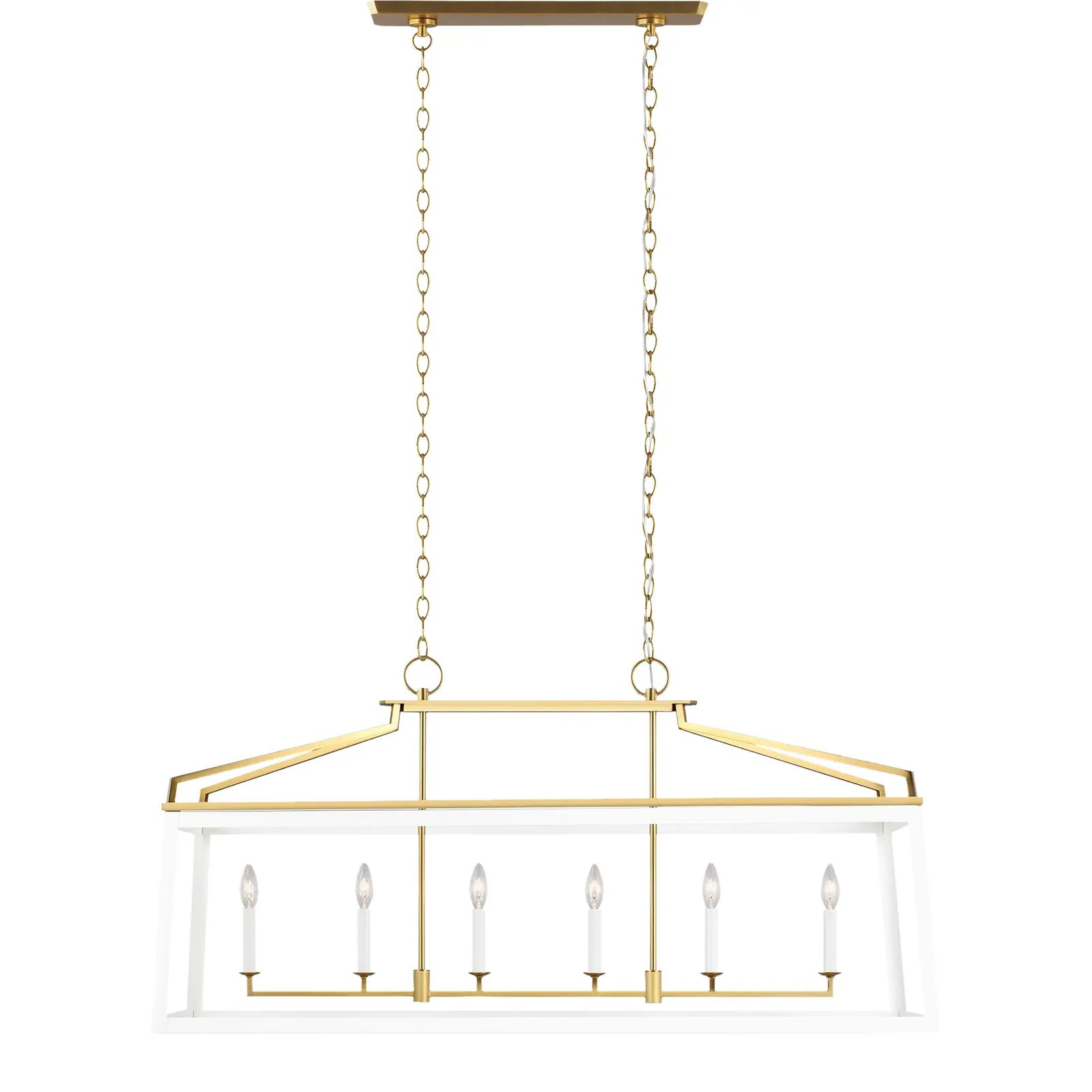 Chapman & Myers by Generation Lighting Carlow Linear Lantern, Matte White | Chairish