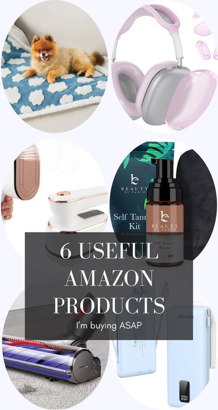 6 USEFUL AMAZON PRODUCTS I USE REGULARLY AND LOVE

The Dyson vacuum is 26% off right now too! This tanning foam is nontoxic and doesn’t contain the bad chemicals most other brands do that could lead to cancer:

This travel size steam iron is super powerful and can be used like a steamer or a traditional iron. It works on thick creased denim to silk organza.

I love these specific AirPod Max covers as they’re silicone and let the beauty of your headphones shine unlike the plastic ones.

This aesthetic dog blanket is fully waterproof. I won’t tell if you use it to drink coffee in bed tho 😉

#LTKhome #LTKsalealert #LTKbeauty