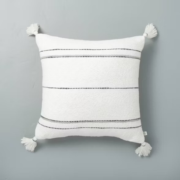 Dotted Stripes with Tassels Throw Pillow - Hearth & Hand™ with Magnolia | Target