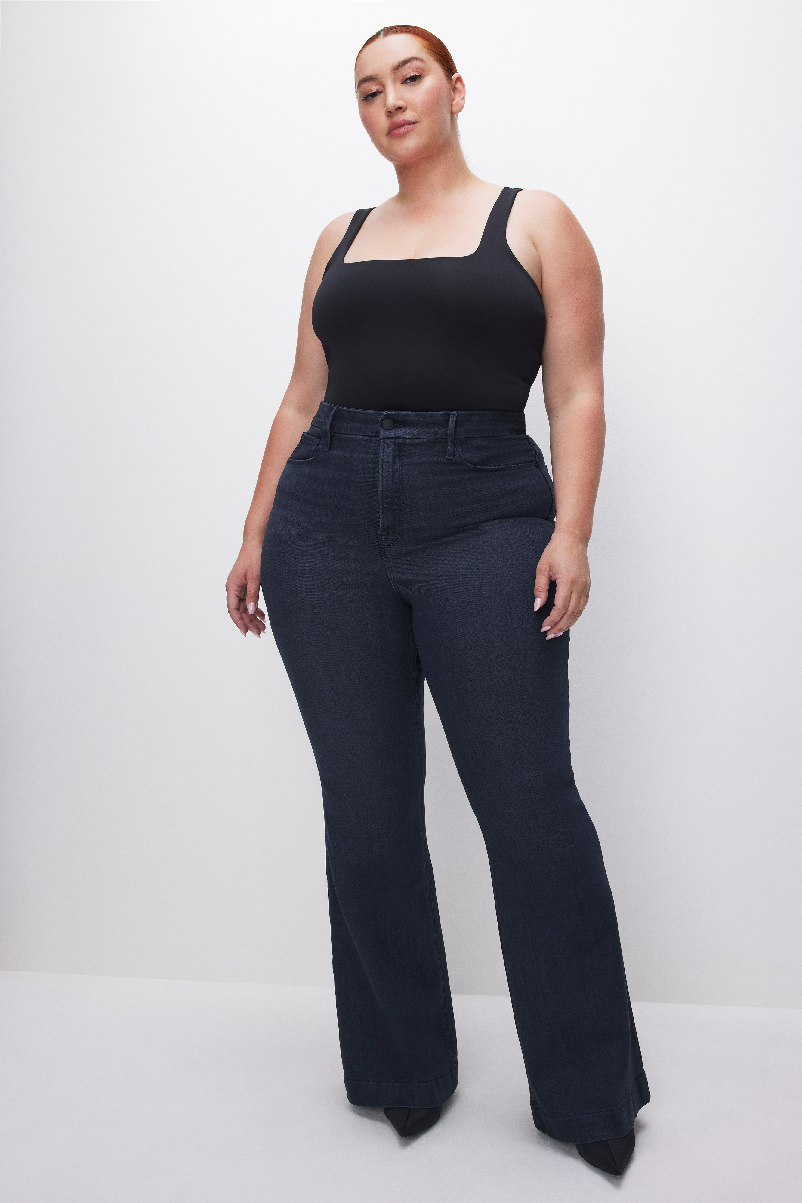 SOFT-TECH GOOD LEGS FLARE JEANS | INDIGO516 - GOOD AMERICAN | Good American