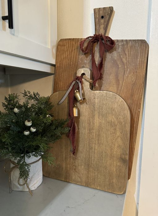 Found Wood Cutting Board With Handle 27 inch | Antique Farm House