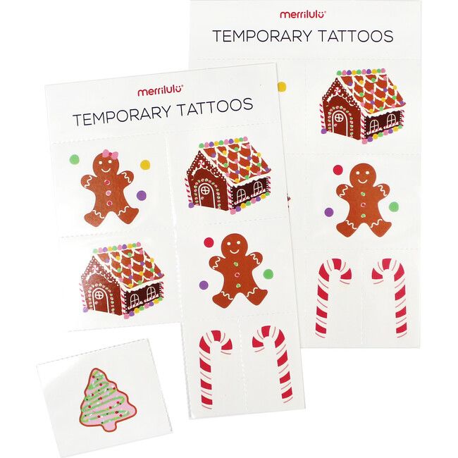 Gingerbread House Temporary Tattoos | Maisonette