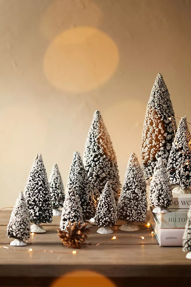 Mini Snowy Evergreens, Set of 12 | Anthropologie (US)