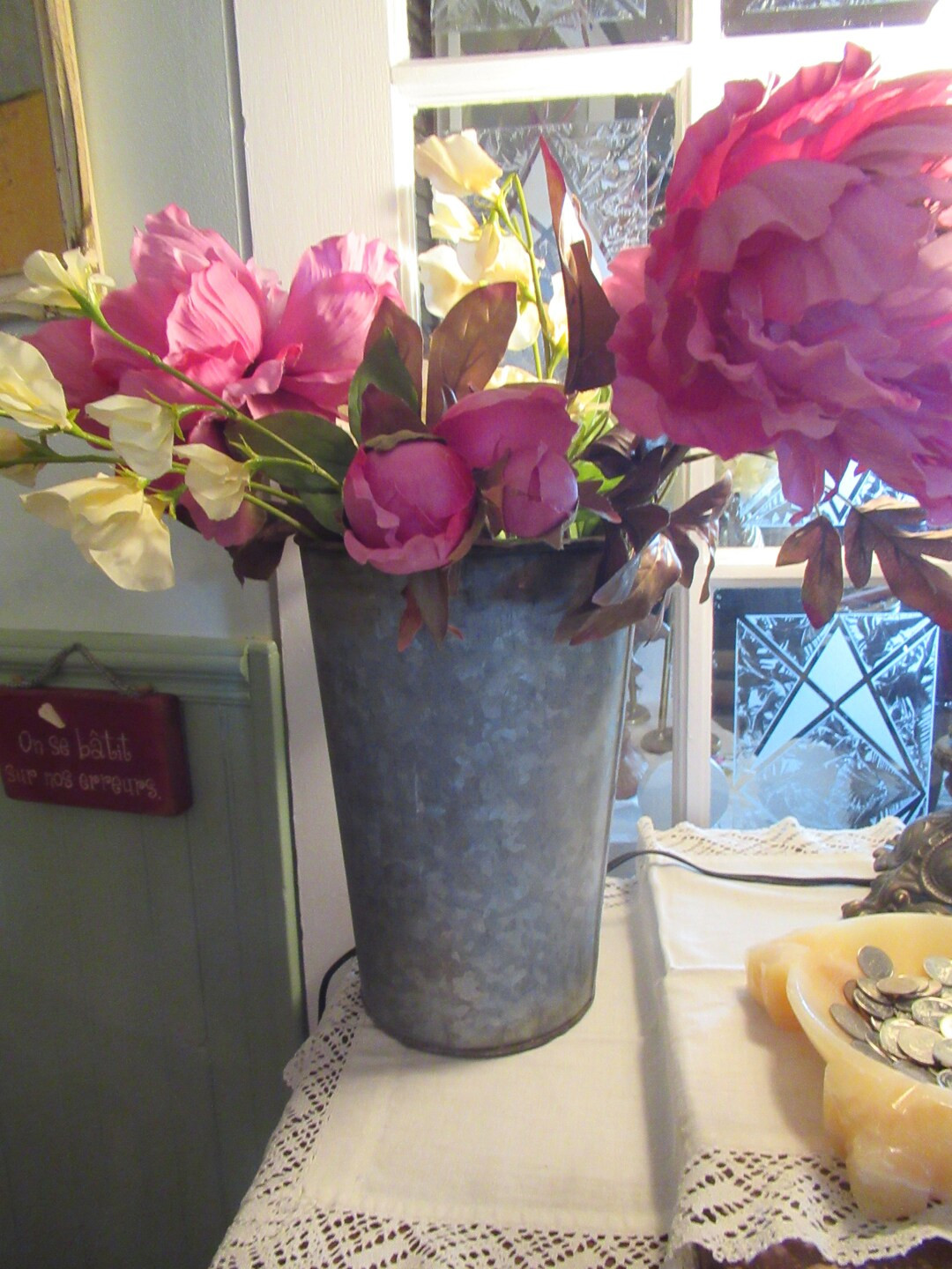 Vintage Zinc Galvanized Maple Bucket.bucket for - Etsy Canada | Etsy (CAD)