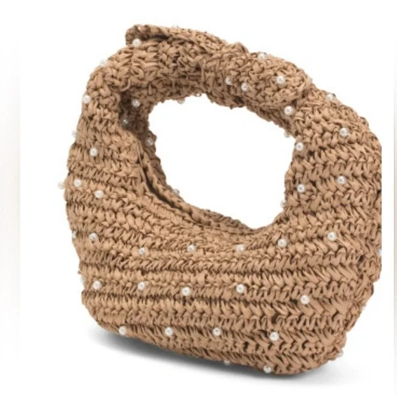 NWT ⚜️🤎⚜️ Viral Haute Hippie Woven Pearl Handbag | Poshmark