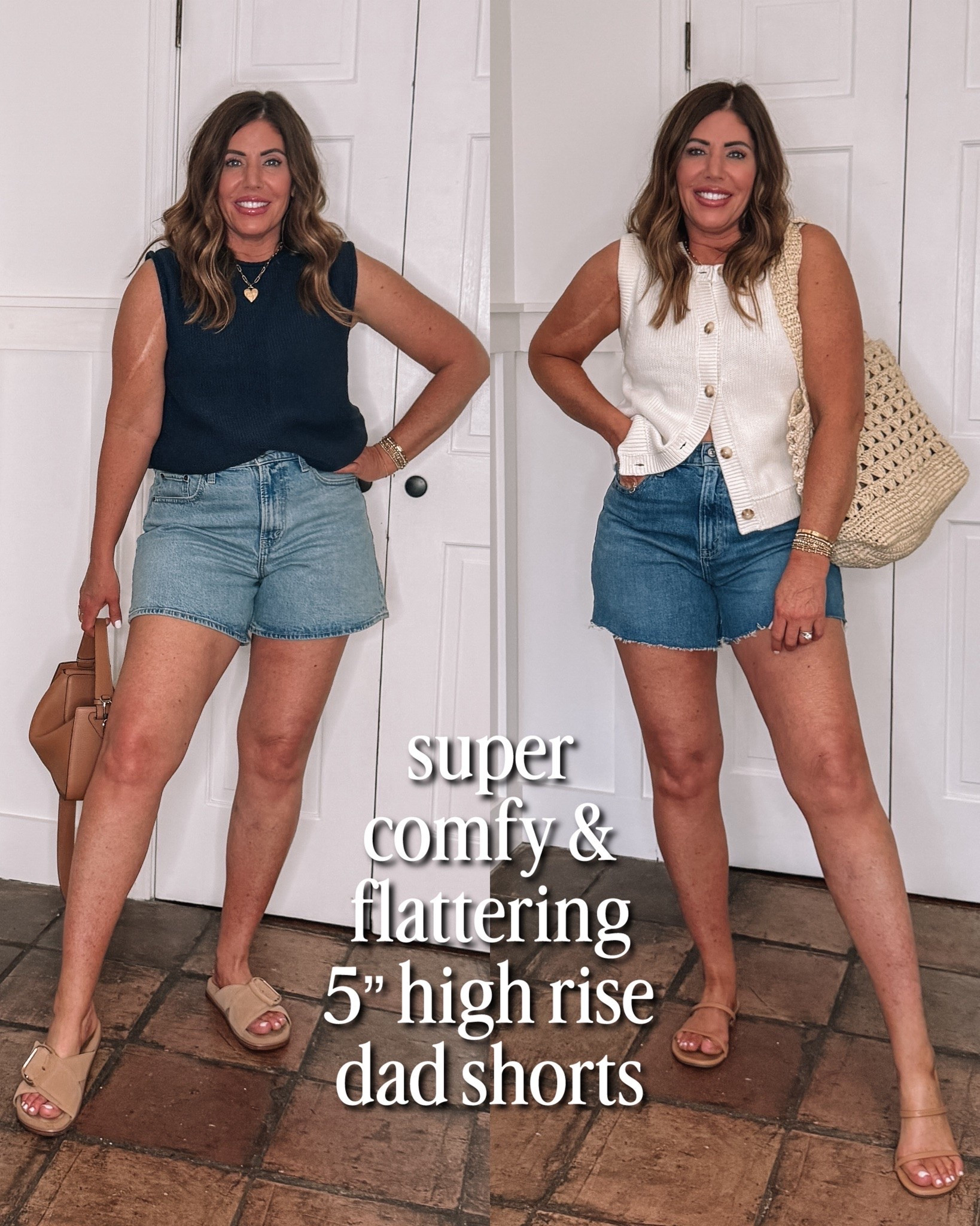 25% off‼️ @abercrombie curve love high rise dad short. Im in a size 29.

Straw scallop tote from @Target on sale 20% off/$28

Over 40 style, dad shorts, vacation outfits, summer outfits

#LTKSaleAlert #LTKOver40 #LTKgrwm