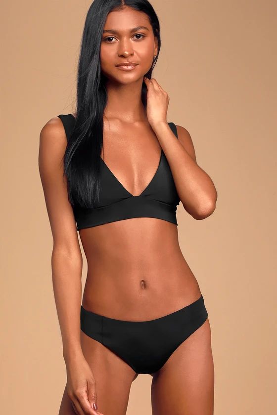 Ronson Black Cheeky Bikini Bottom | Lulus (US)