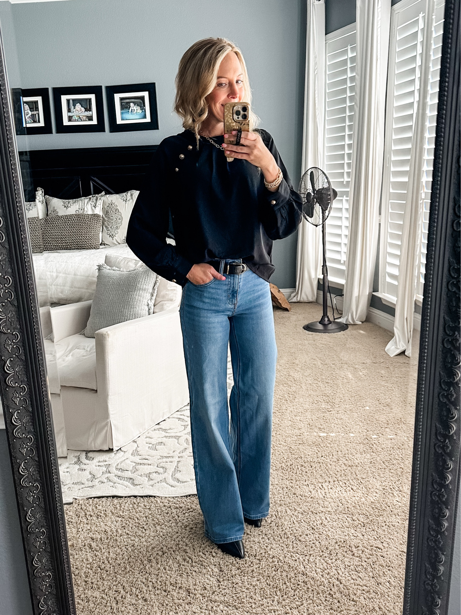 This top is so pretty I love the hood bottom detailing. Wear this out to dinner or a date night or even as workwear. I’m wearing a small in the top and size 2 in the jeans. 

Blouse | blouses | dress tops | date night | concert | jeans | wide leg | high rise | casual outfit | casual outfits | fall outfit | Amazon | Target 

#LTKSaleAlert #LTKFindsUnder50 #LTKStyleTip