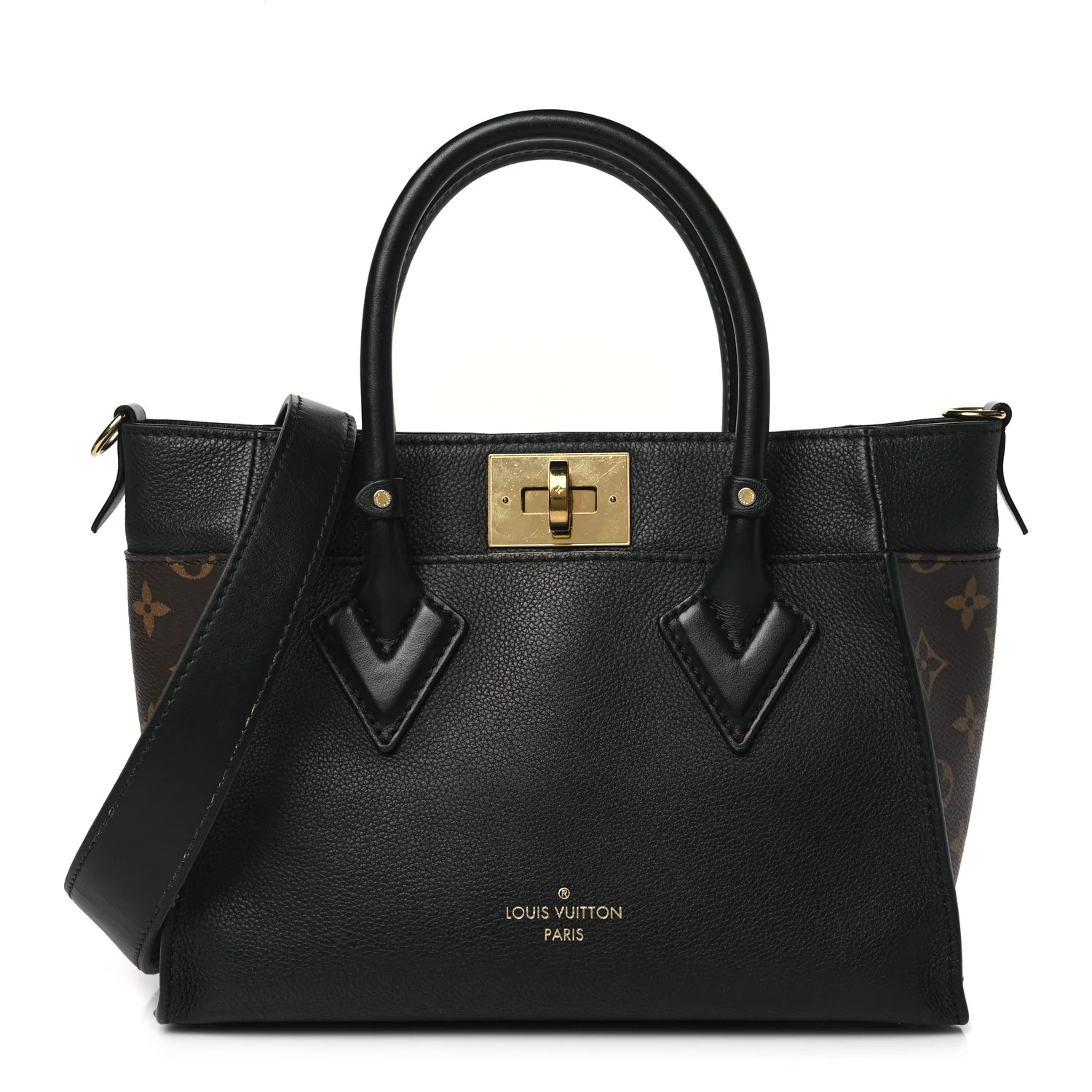 Calfskin Monogram On My Side PM Black | FASHIONPHILE (US)