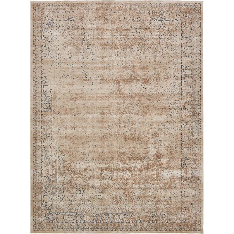 Landreth Power Loom Performance Beige Rug | Wayfair North America