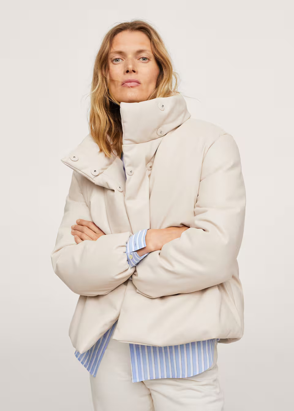 Quilted skin style jacket | MANGO (US)