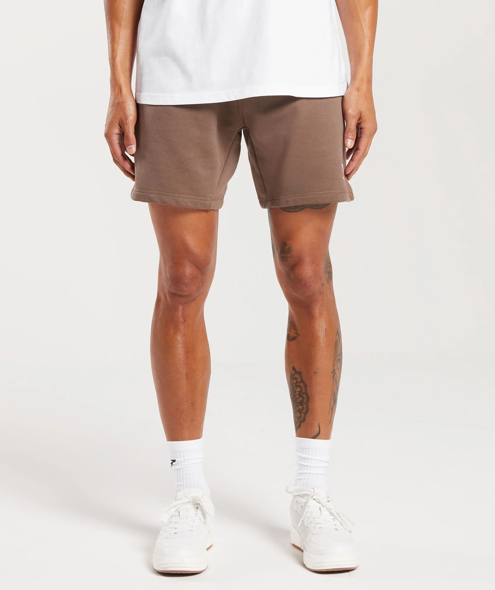 Gymshark Crest Shorts - Truffle Brown | Gymshark US