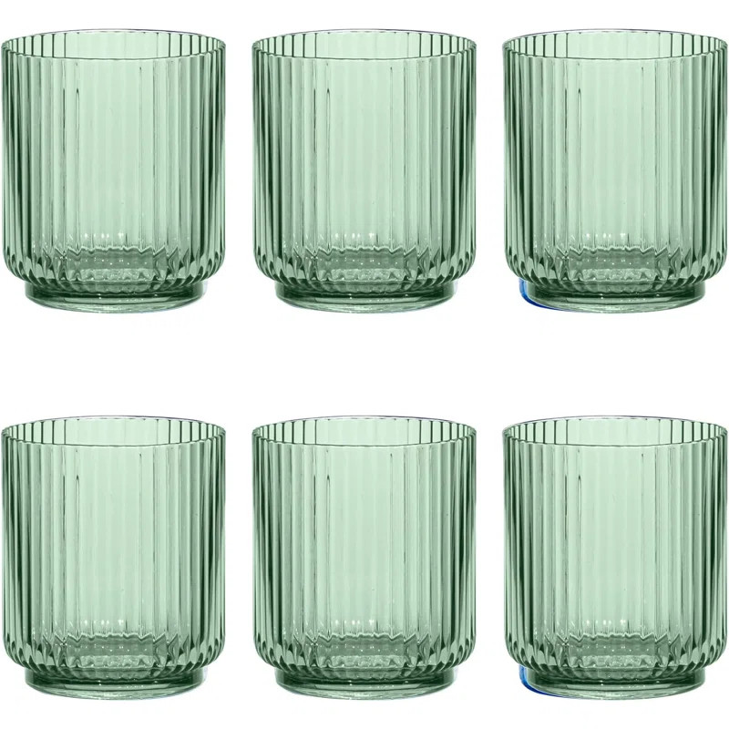 Laya Fluted Acrylic Low Tumbler Glass (Set of 6) | Wayfair North America