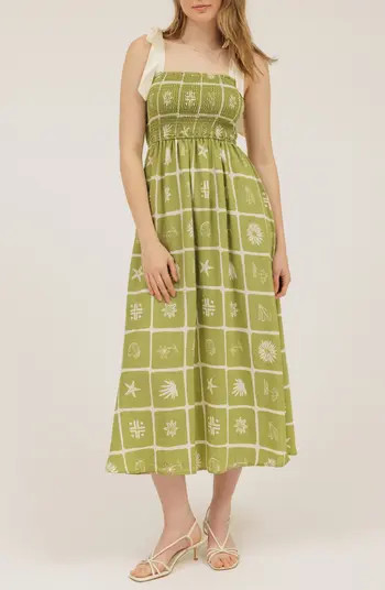 Shoulder Tie Midi Dress | Nordstrom Rack