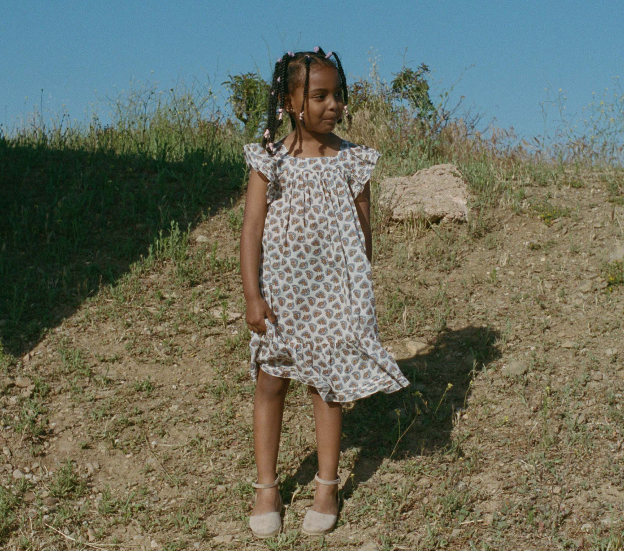Lily Dress - Sea Salt Bedford Paisley | DÔEN | DOEN