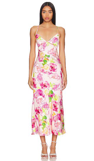 Malinda Slip Dress in Water Floral | Revolve Clothing (Global)