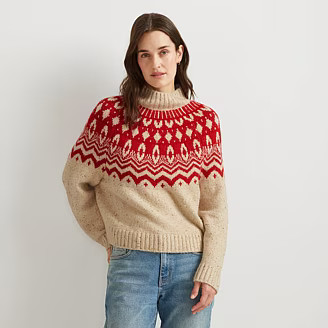 Women's Warm Tidings Mock Neck Sweater | Eddie Bauer - US