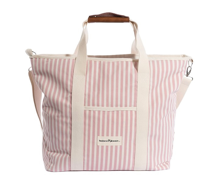 Business and Pleasure Cooler Tote Lauren's Pink Stripe | Pottery Barn Kids