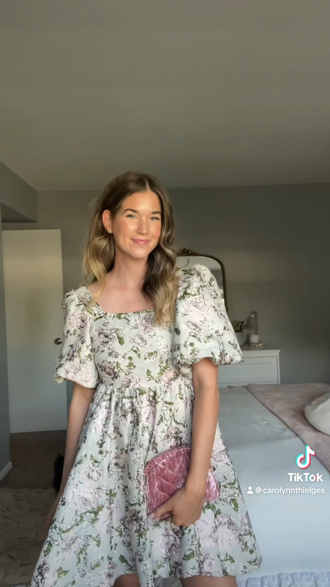 outfit I wore to a tea room 🫖💛✨ floral dress by Sister Jane, velvet clutch by Kate Spade, and white flats from Target!

(search words: open back dress, fall dress, fall style, fall outfit, puff sleeve dress, pink clutch, tea room style, tea room outfit)

#LTKFindsUnder100 #LTKFallSale #LTKSeasonal