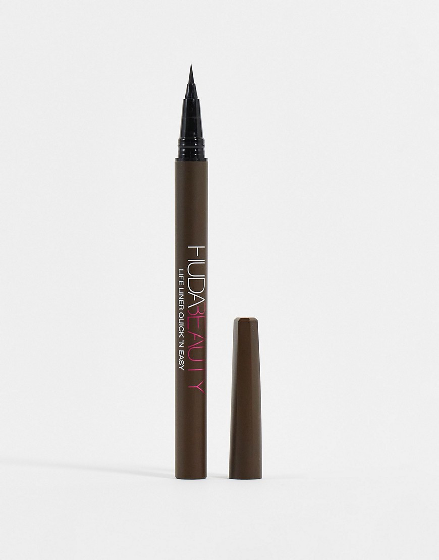 Huda Beauty Quick 'n Easy Precision Liquid Liner - Brown | ASOS (Global)